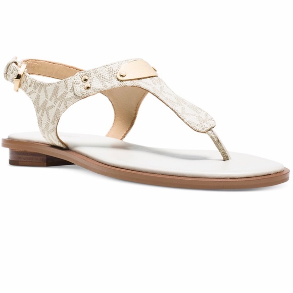 michael kors plate thong sandals
